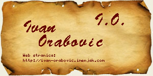 Ivan Orabović vizit kartica